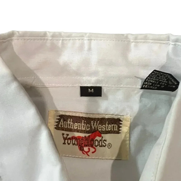 Vintage Authentic Western Youngbloods Embroidered Eagle Pearl Snap -‎ Medium - Picture 3 of 4